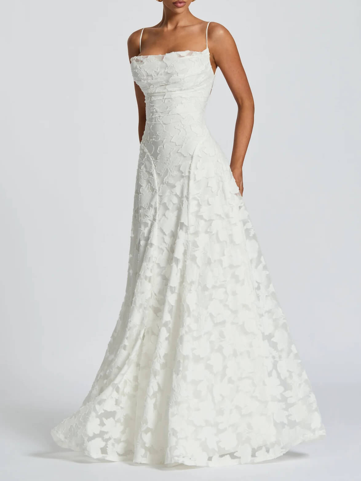 Elegant Long Dress with Subtle Patterns