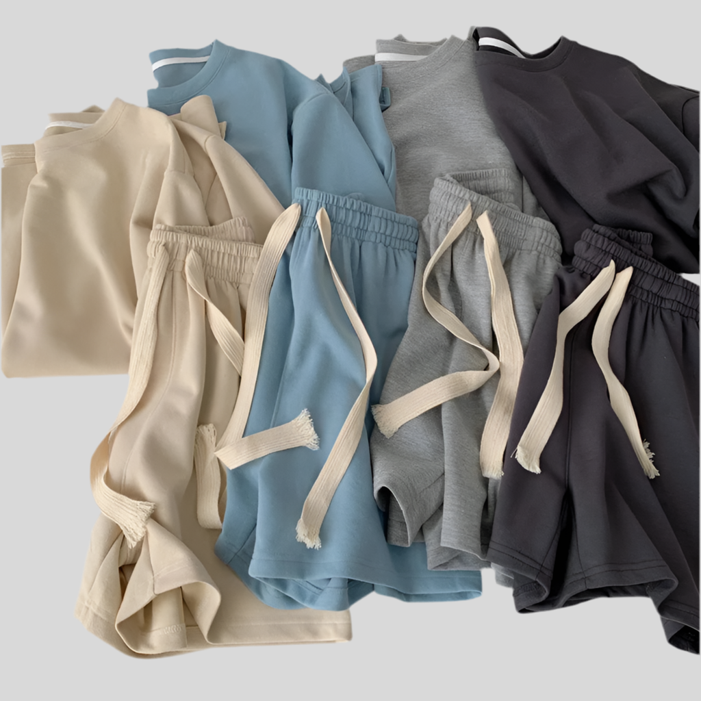 Women's Summer Set – Round Neck T-shirt & Shorts