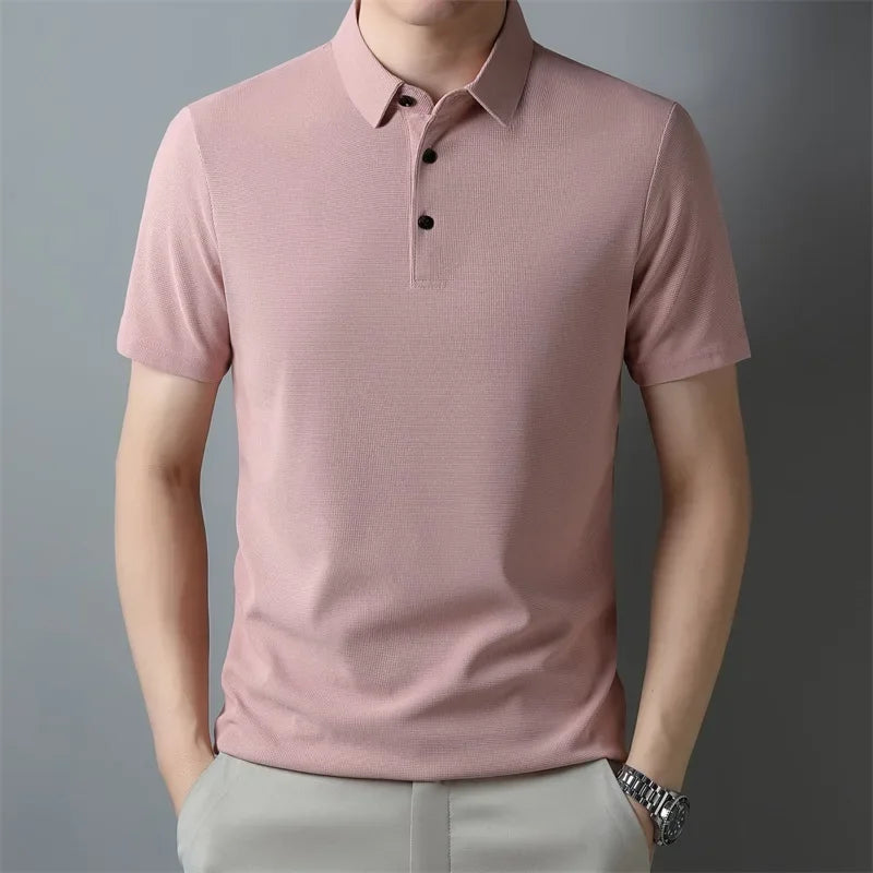 Men's Casual Knit Polo Shirt