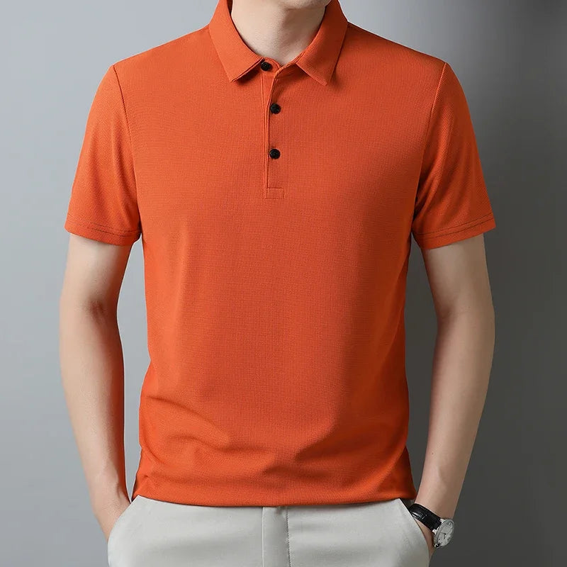Men's Casual Knit Polo Shirt