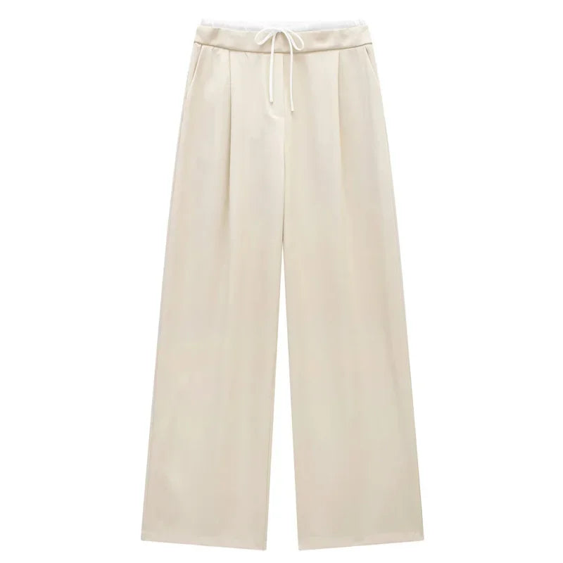 Vintage Women's Trousers – Metal Buttons & High Waist
