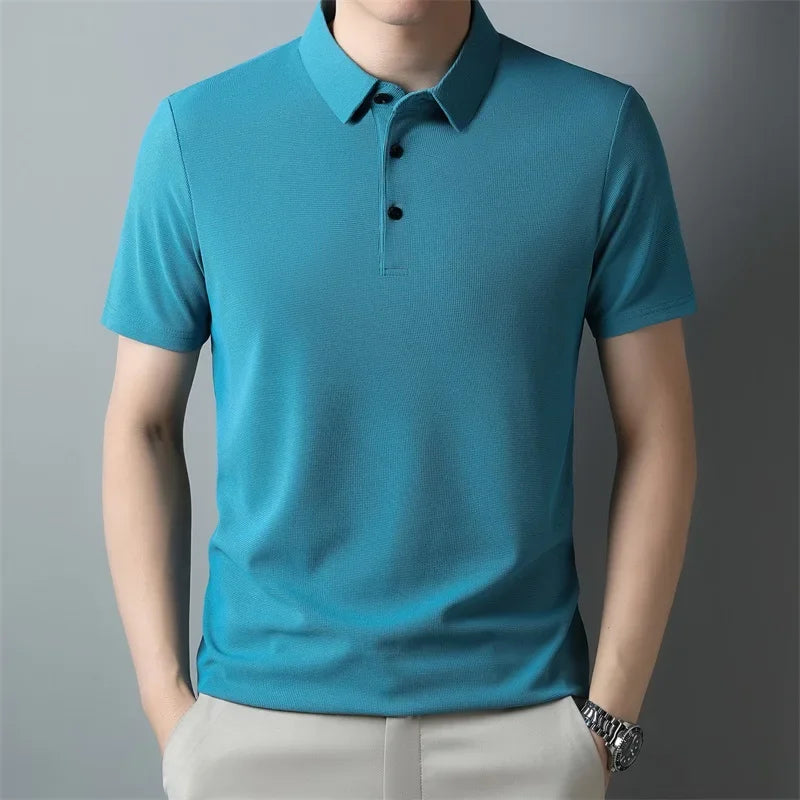 Men's Casual Knit Polo Shirt