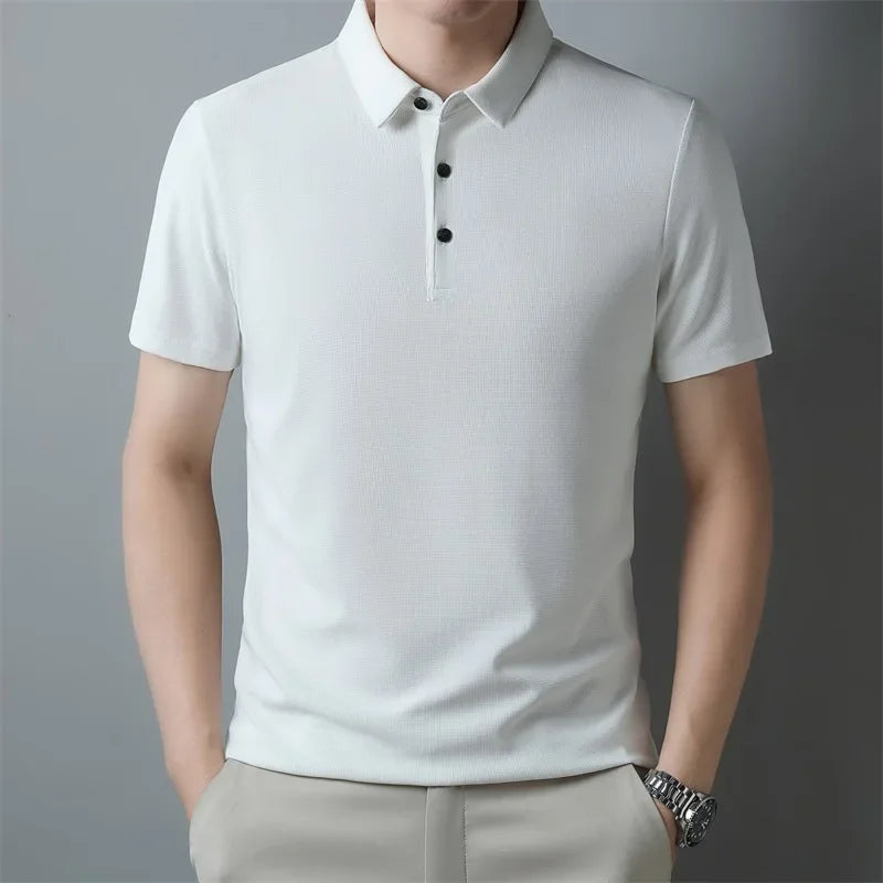 Men's Casual Knit Polo Shirt