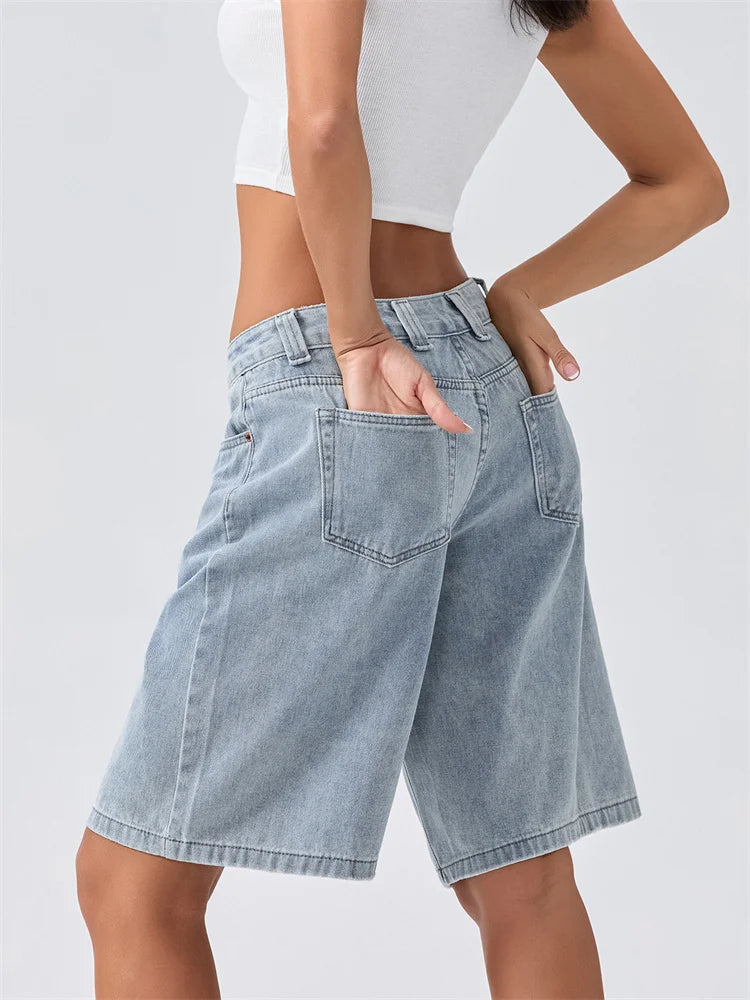 Women's Casual Denim Shorts – Loose Fit & Summery Style