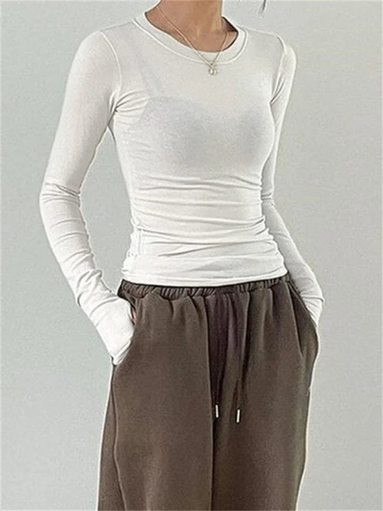 T-shirt Femme Slim Manches Longues