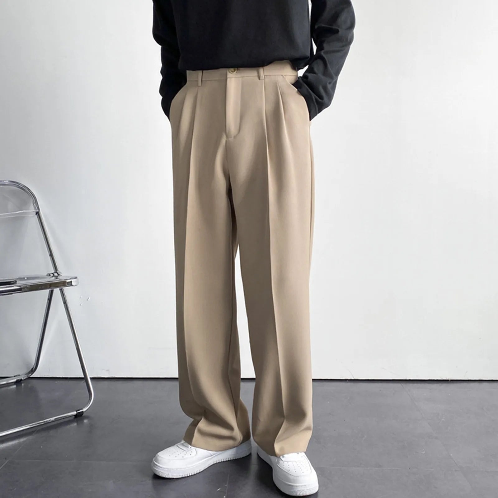 Men's Classic Trousers – Straight Cut & Casual Chic Style