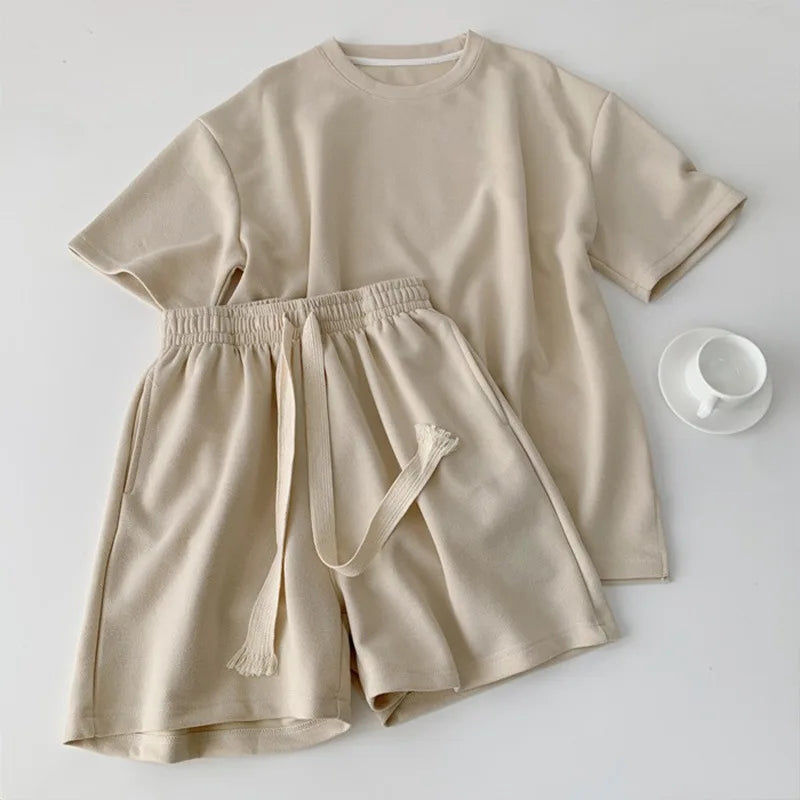 Women's Summer Set – Round Neck T-shirt & Shorts