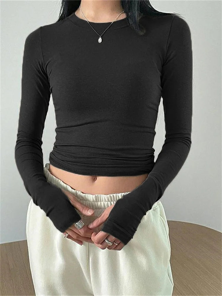 T-shirt Femme Slim Manches Longues