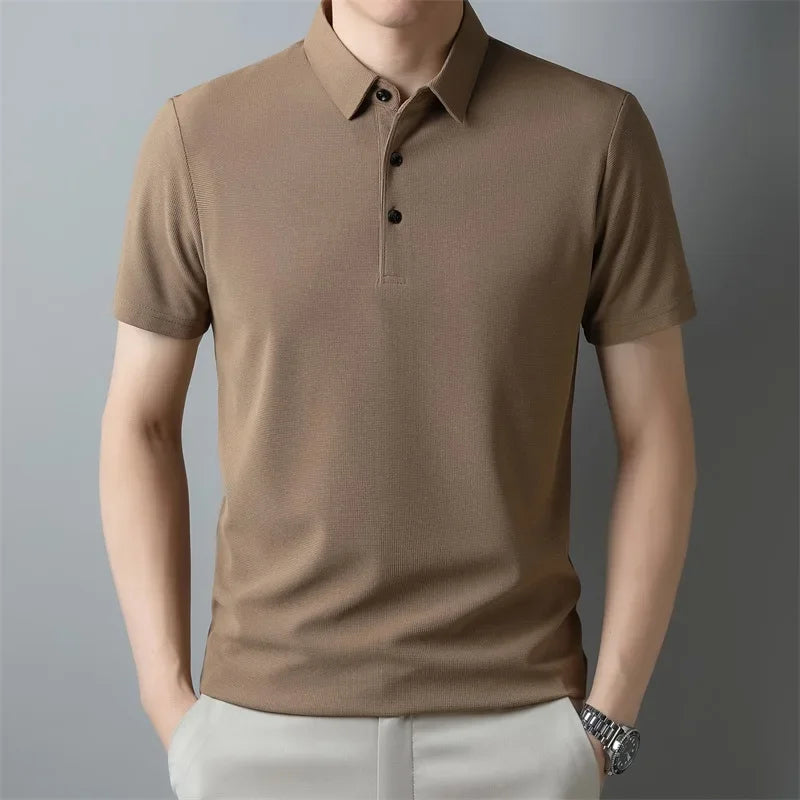 Men's Casual Knit Polo Shirt