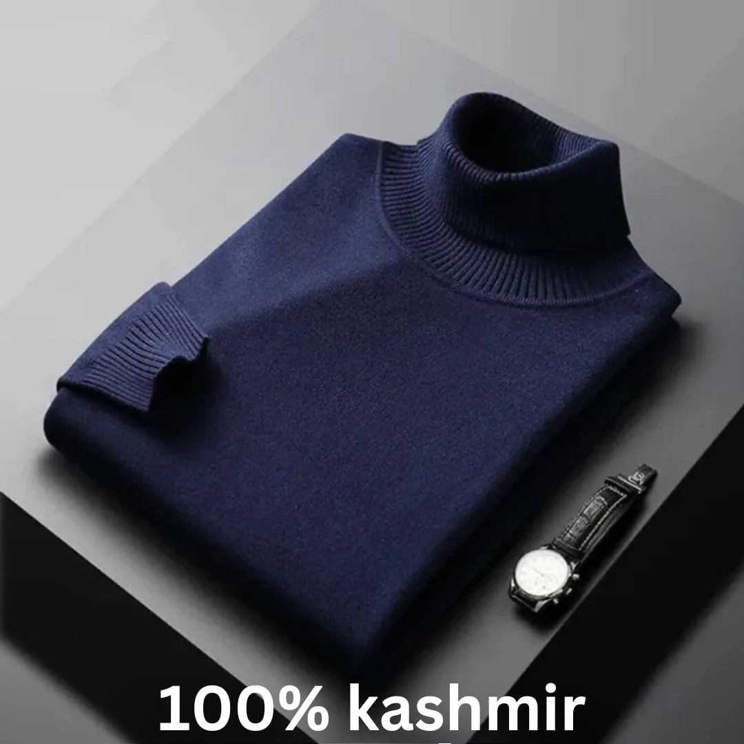 Cashmere Turtleneck Sweater – Twisted Details & Luxurious Softness