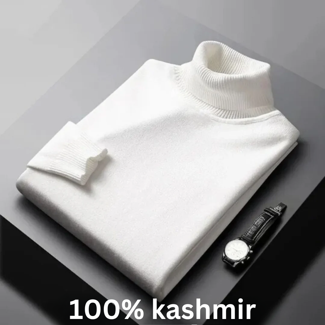 Cashmere Turtleneck Sweater – Twisted Details & Luxurious Softness