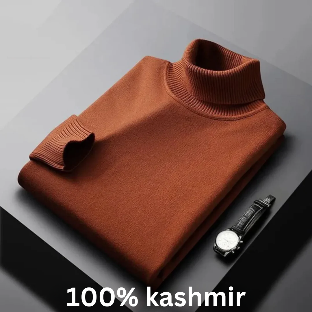 Cashmere Turtleneck Sweater – Twisted Details & Luxurious Softness