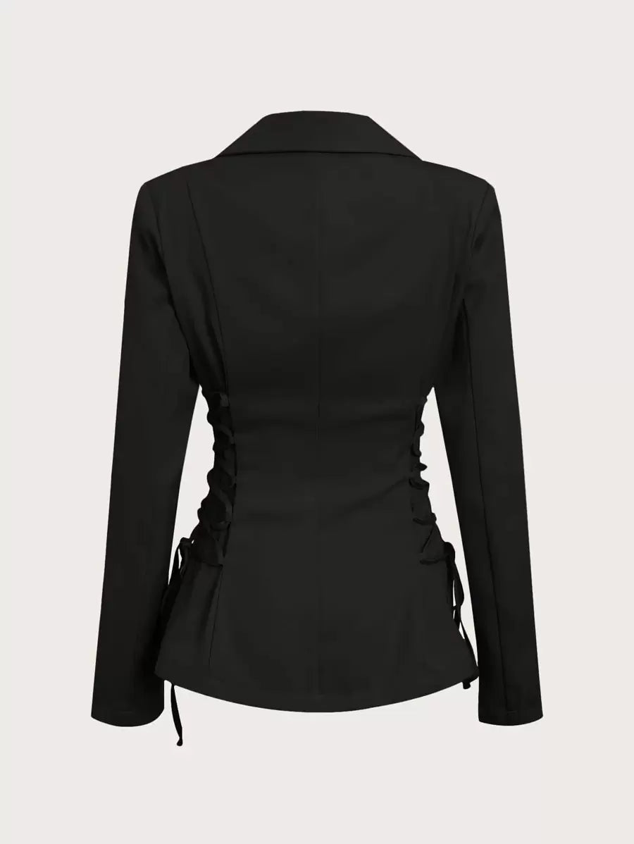 Women's Plain Blazer with Side Laces