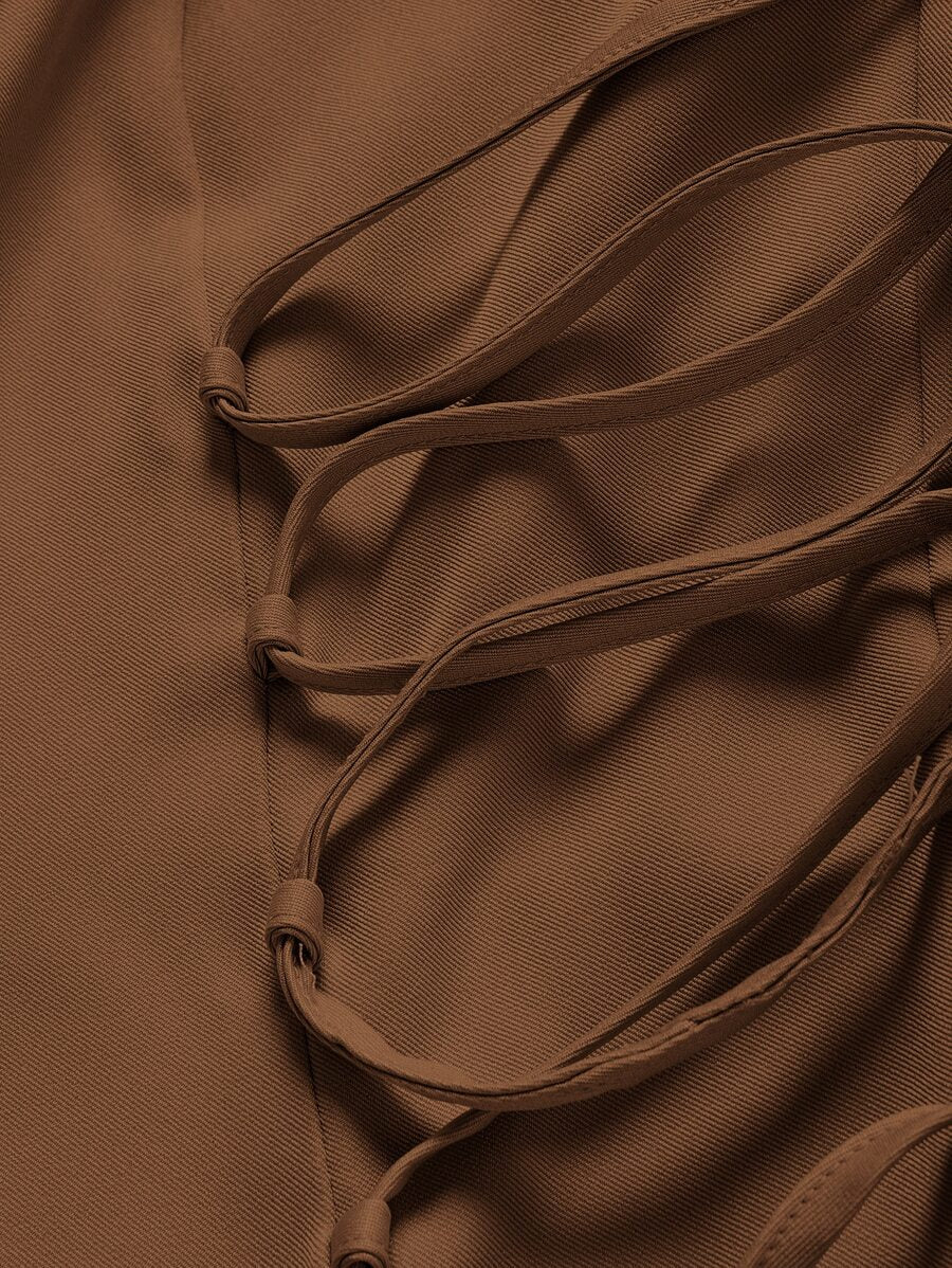 Women's Plain Blazer with Side Laces