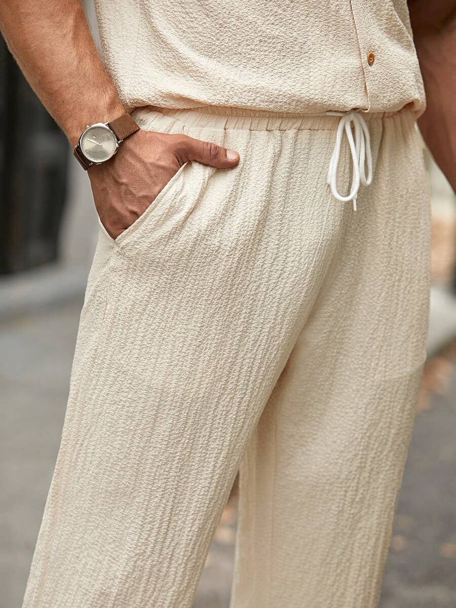 Men's Casual Set – Plain T-shirt and Pants