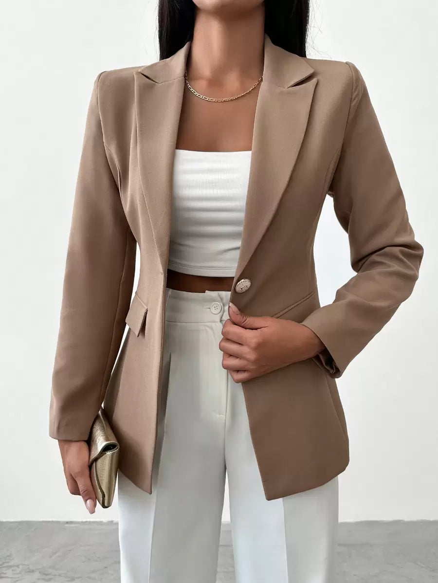 Women's Blazer with Notched Collar and Single Button - Limited Edition Autumn 2025
