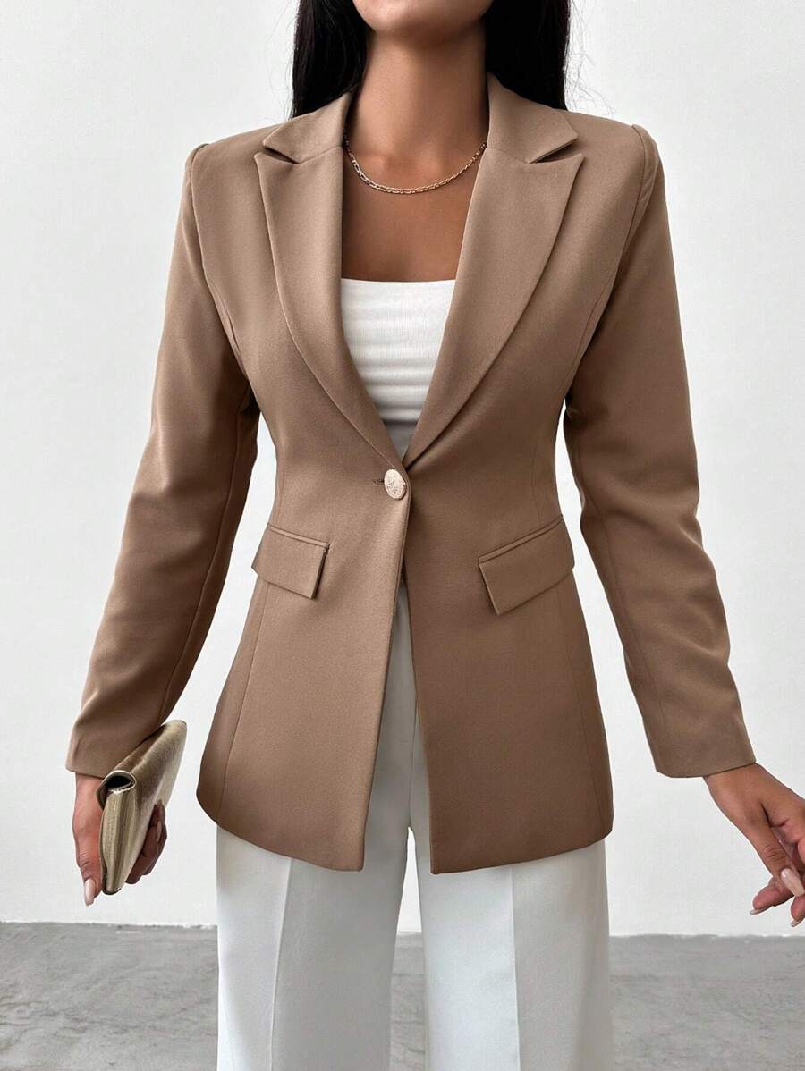 Women's Blazer with Notched Collar and Single Button - Limited Edition Autumn 2025