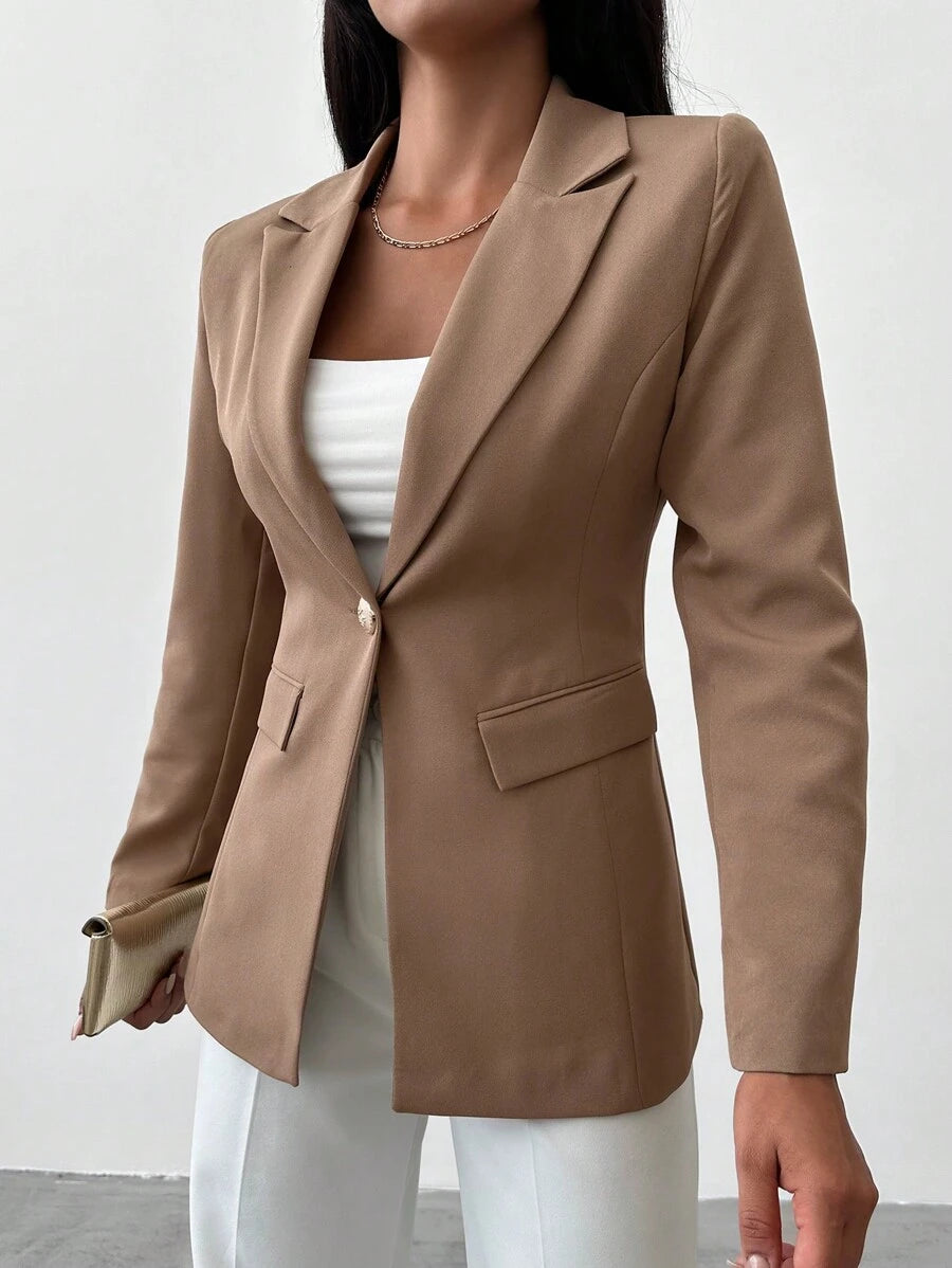 Women's Blazer with Notched Collar and Single Button - Limited Edition Autumn 2025