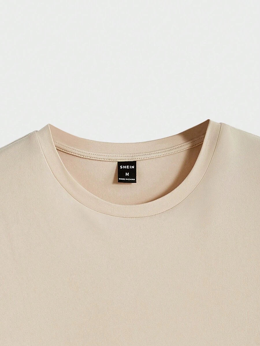 Men's Casual Short Sleeve Knitted T-Shirt