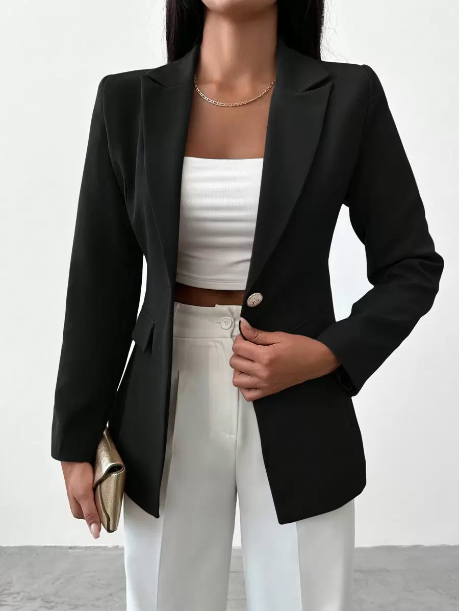 Women's Blazer with Notched Collar and Single Button - Limited Edition Autumn 2025