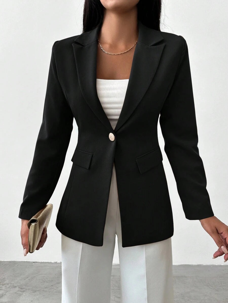 Women's Blazer with Notched Collar and Single Button - Limited Edition Autumn 2025