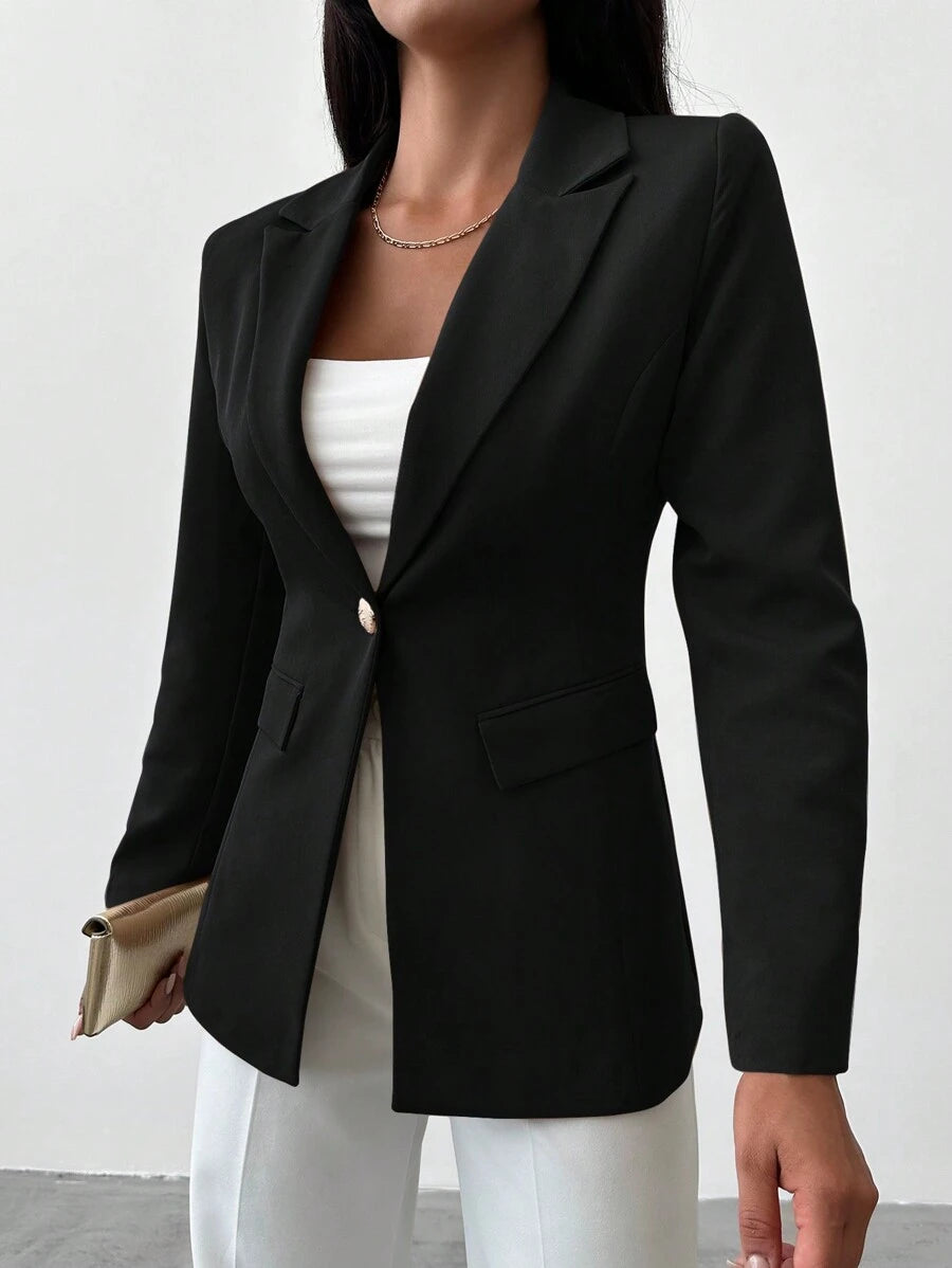 Women's Blazer with Notched Collar and Single Button - Limited Edition Autumn 2025