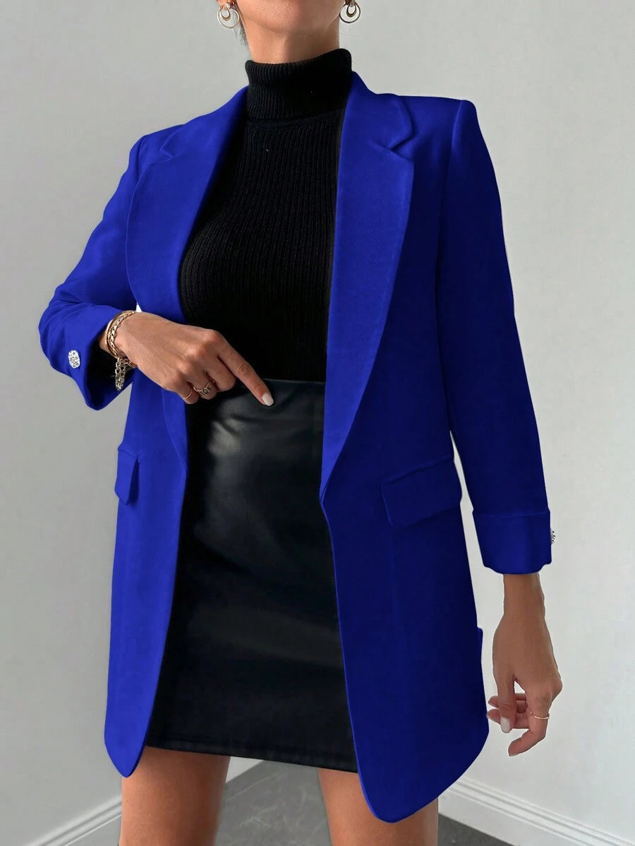 Elegant Women's Jacket with Slim Lapels