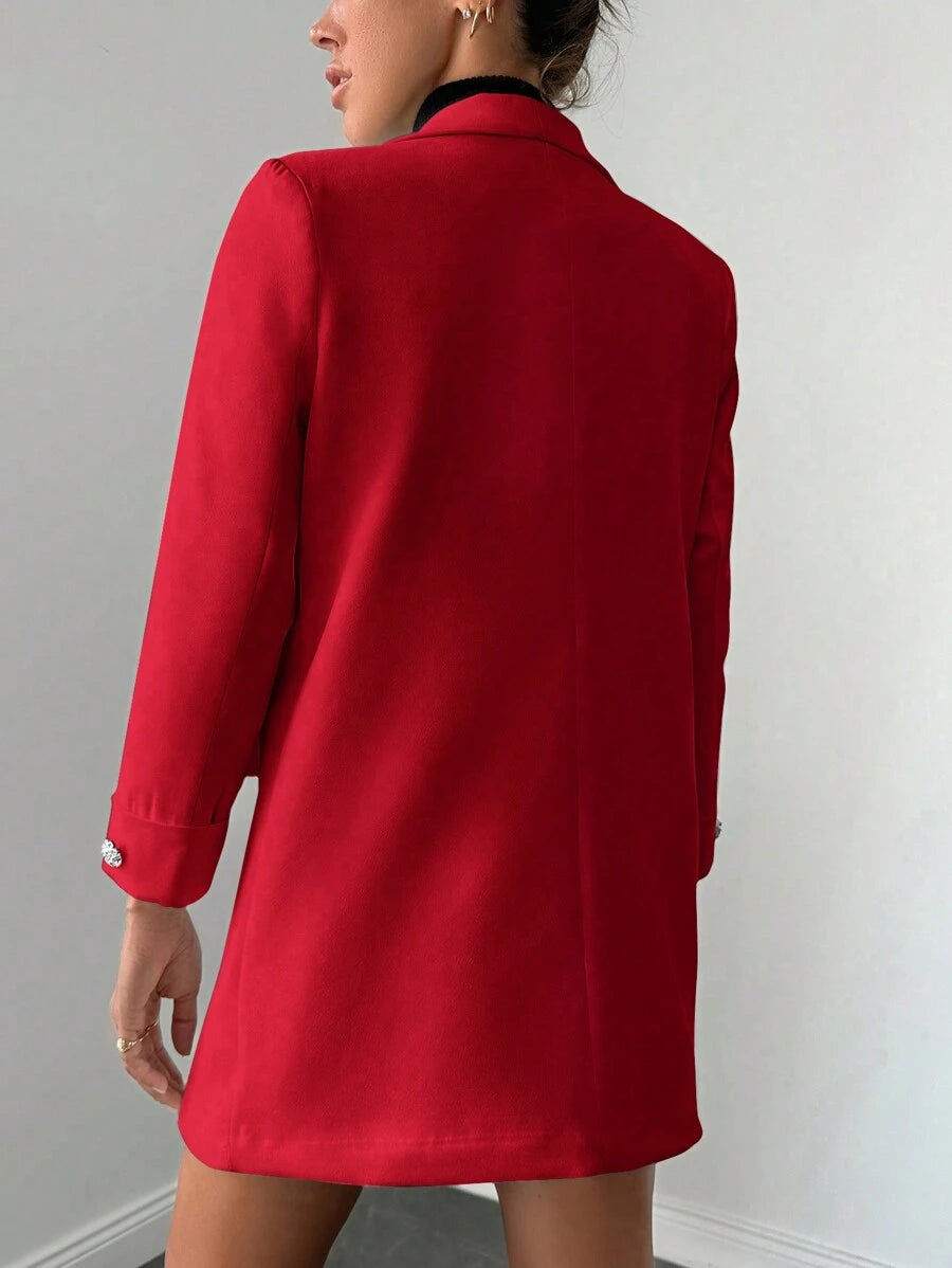 Elegant Women's Jacket with Slim Lapels