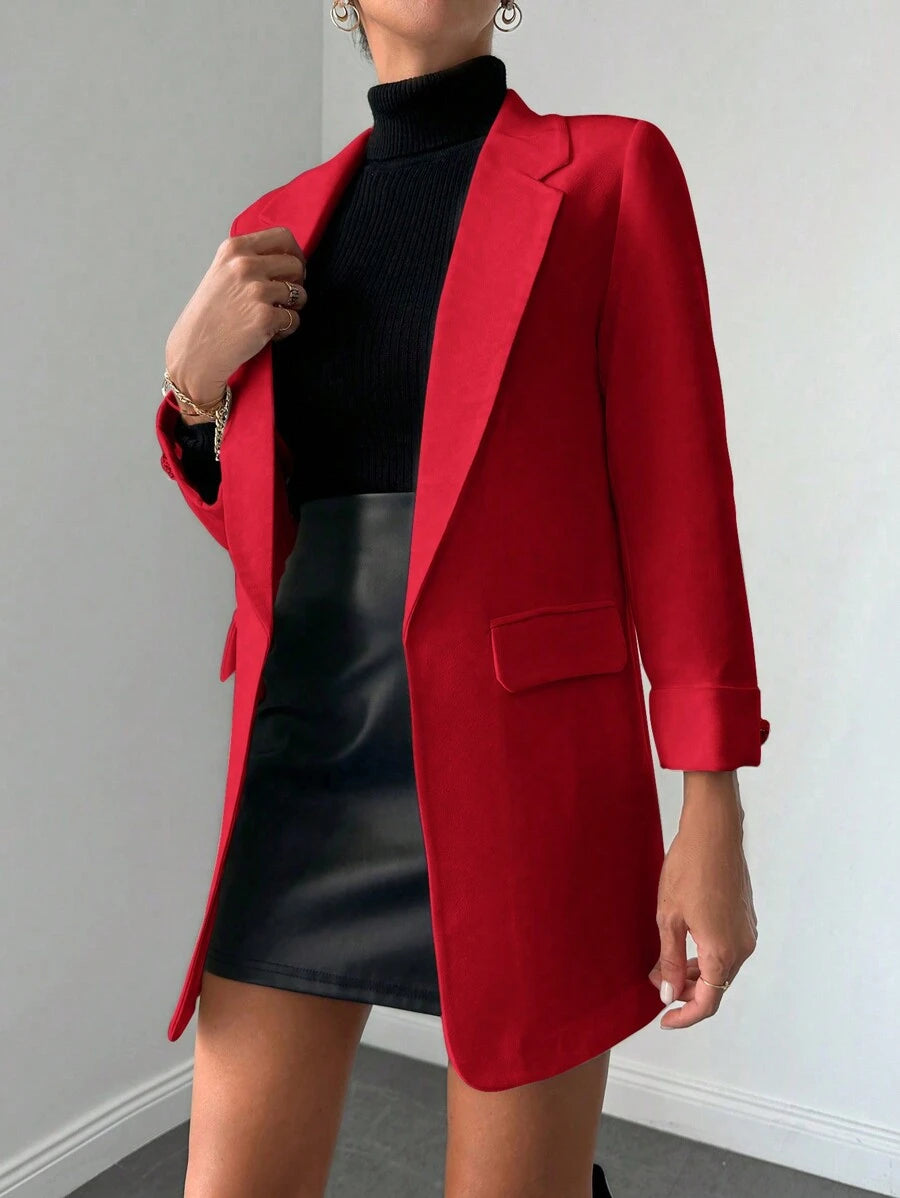 Elegant Women's Jacket with Slim Lapels