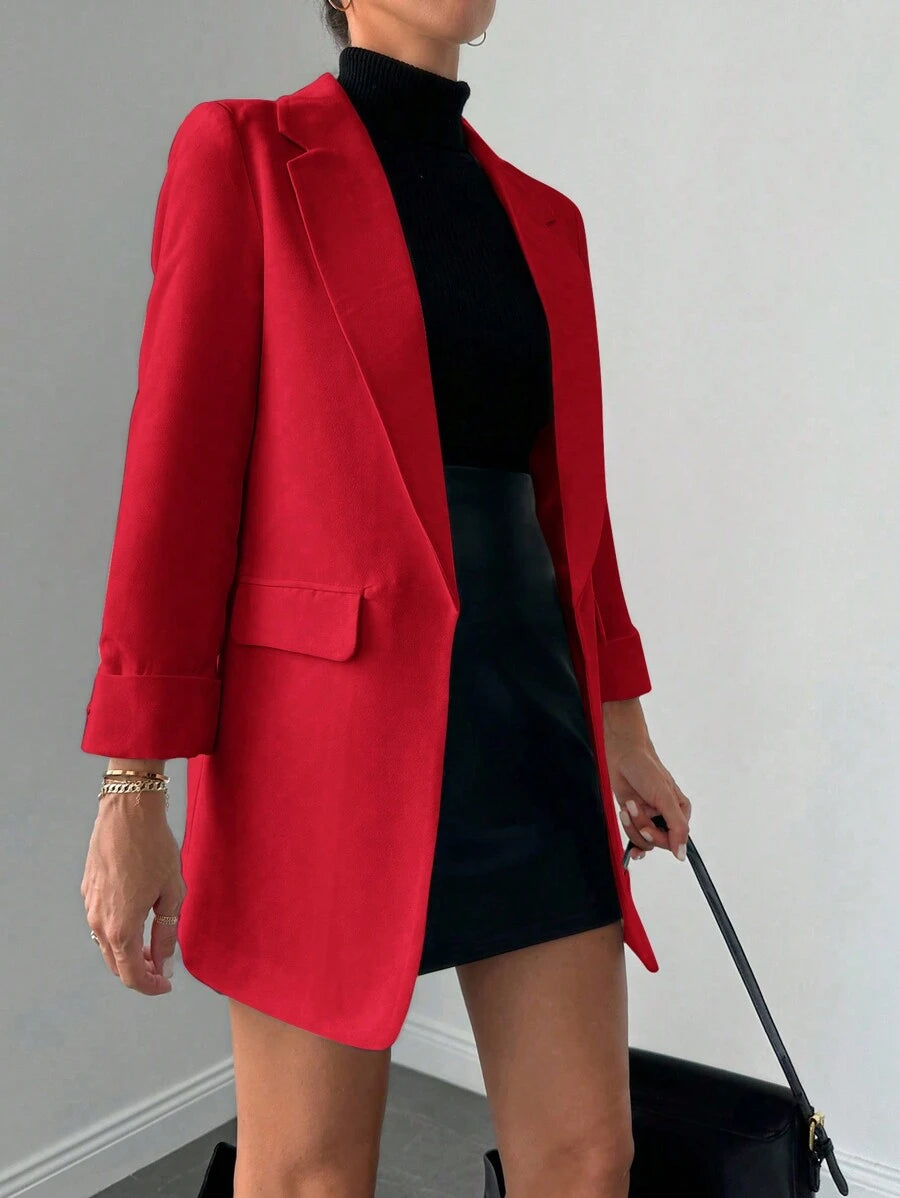 Elegant Women's Jacket with Slim Lapels