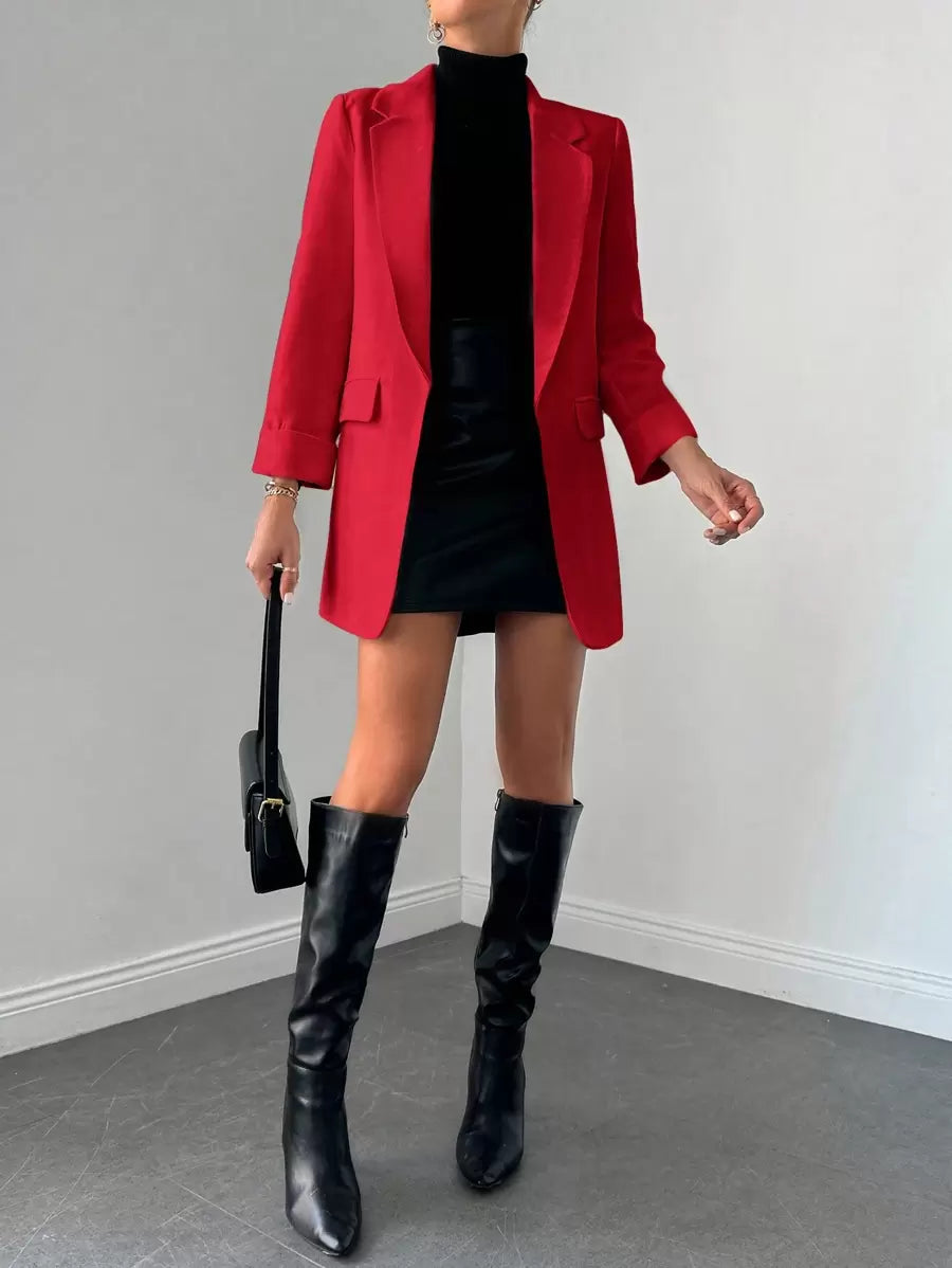 Elegant Women's Jacket with Slim Lapels
