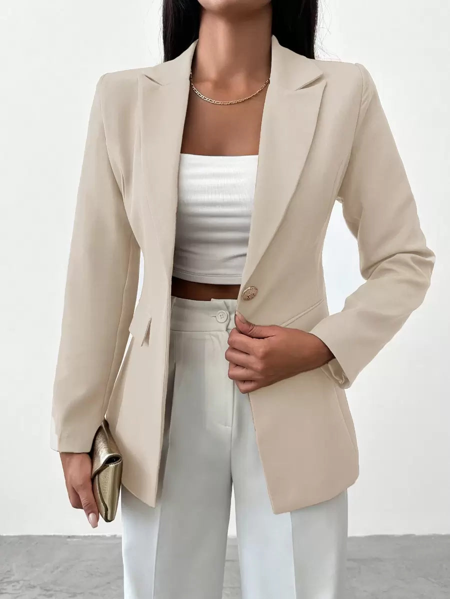Women's Blazer with Notched Collar and Single Button - Limited Edition Autumn 2025