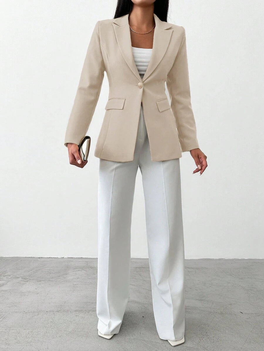 Women's Blazer with Notched Collar and Single Button - Limited Edition Autumn 2025