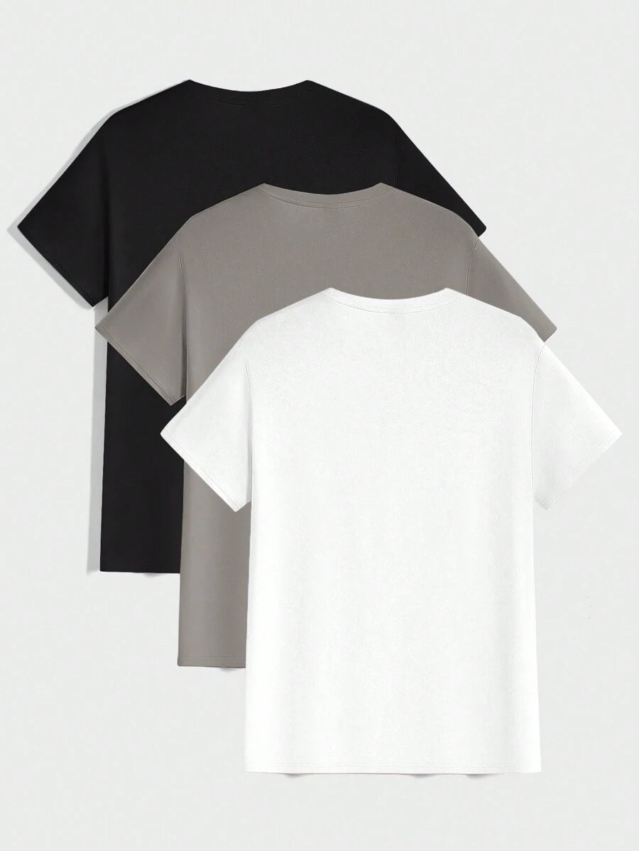 Men's Casual Short Sleeve Knitted T-Shirt