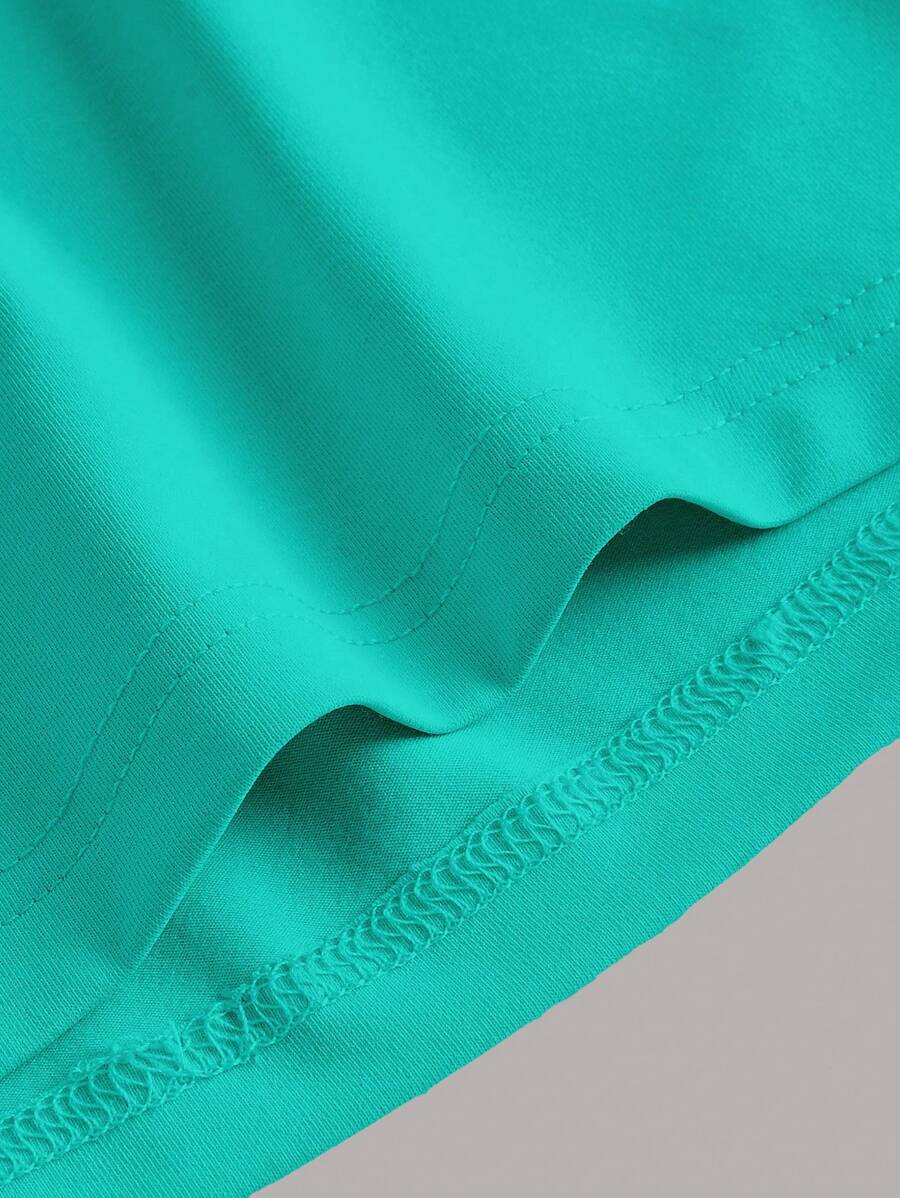 Summery plain tank dress with gathered waist