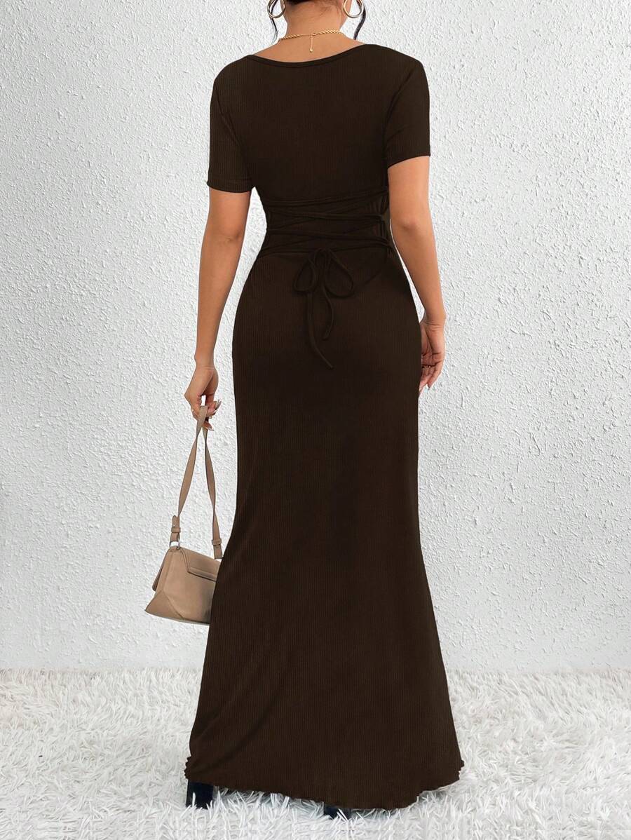 Clasi Relaxiva Elegant Square Neck Dress