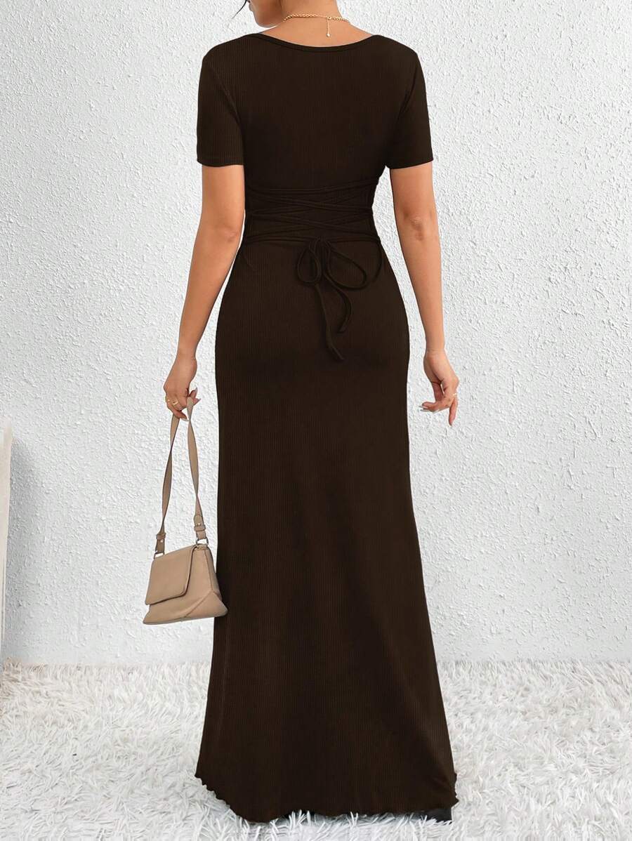 Clasi Relaxiva Elegant Square Neck Dress