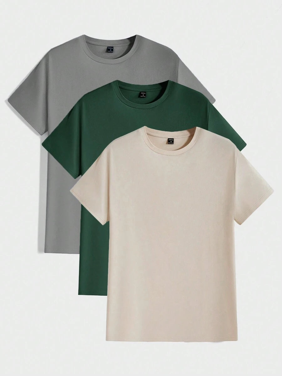 Men's Casual Short Sleeve Knitted T-Shirt