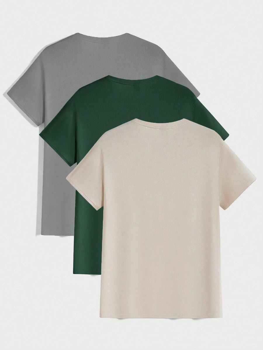 Men's Casual Short Sleeve Knitted T-Shirt