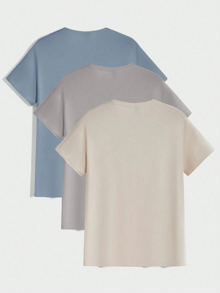 Men's Casual Short Sleeve Knitted T-Shirt