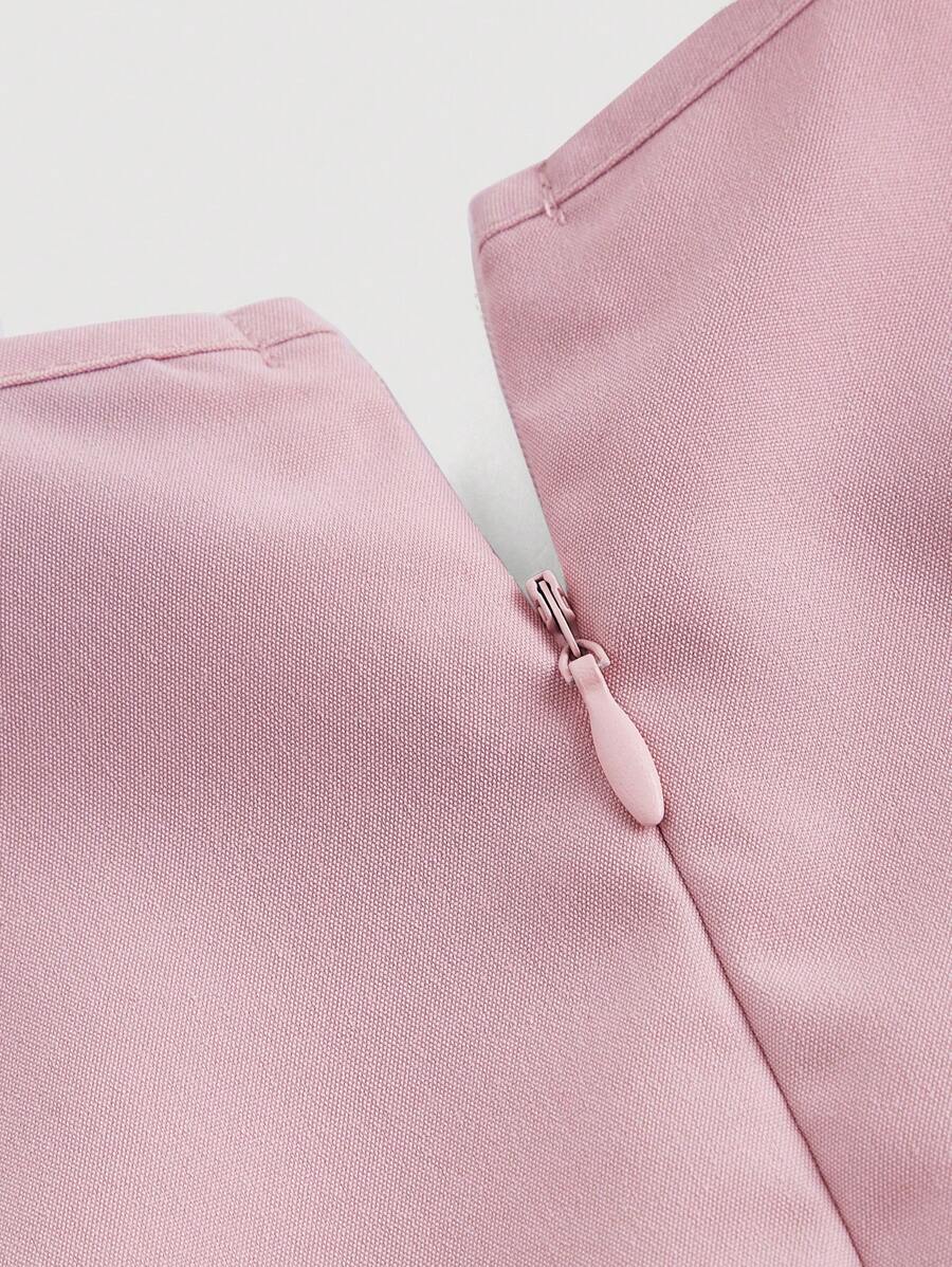 Solid Color Long Ruffled Dress - Date/Night Style