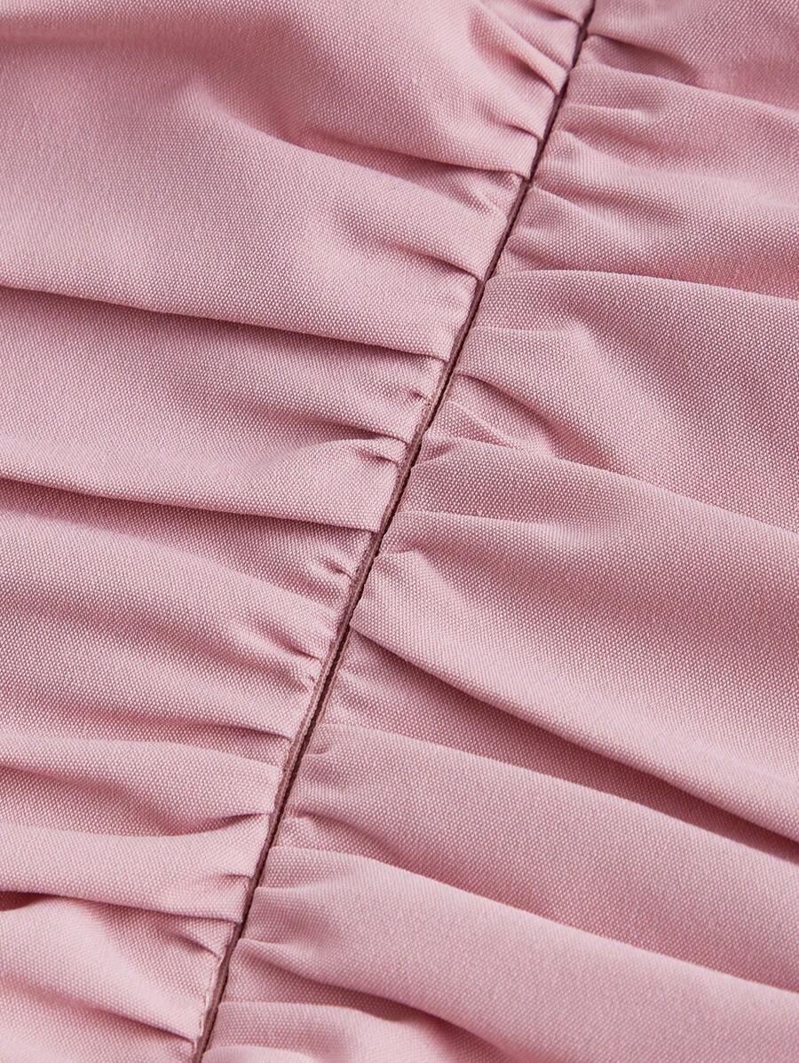 Solid Color Long Ruffled Dress - Date/Night Style