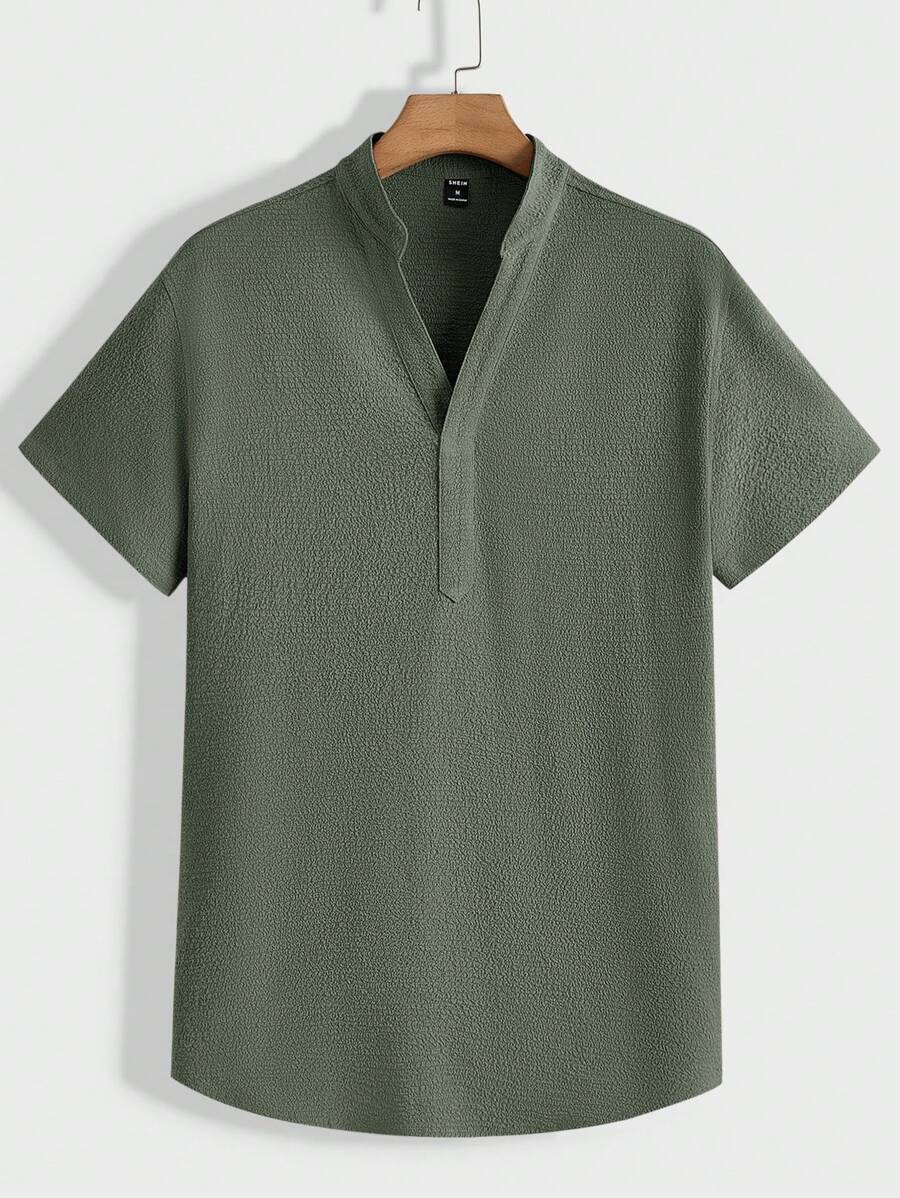 Men's Summer Set – Textured Top & Shorts