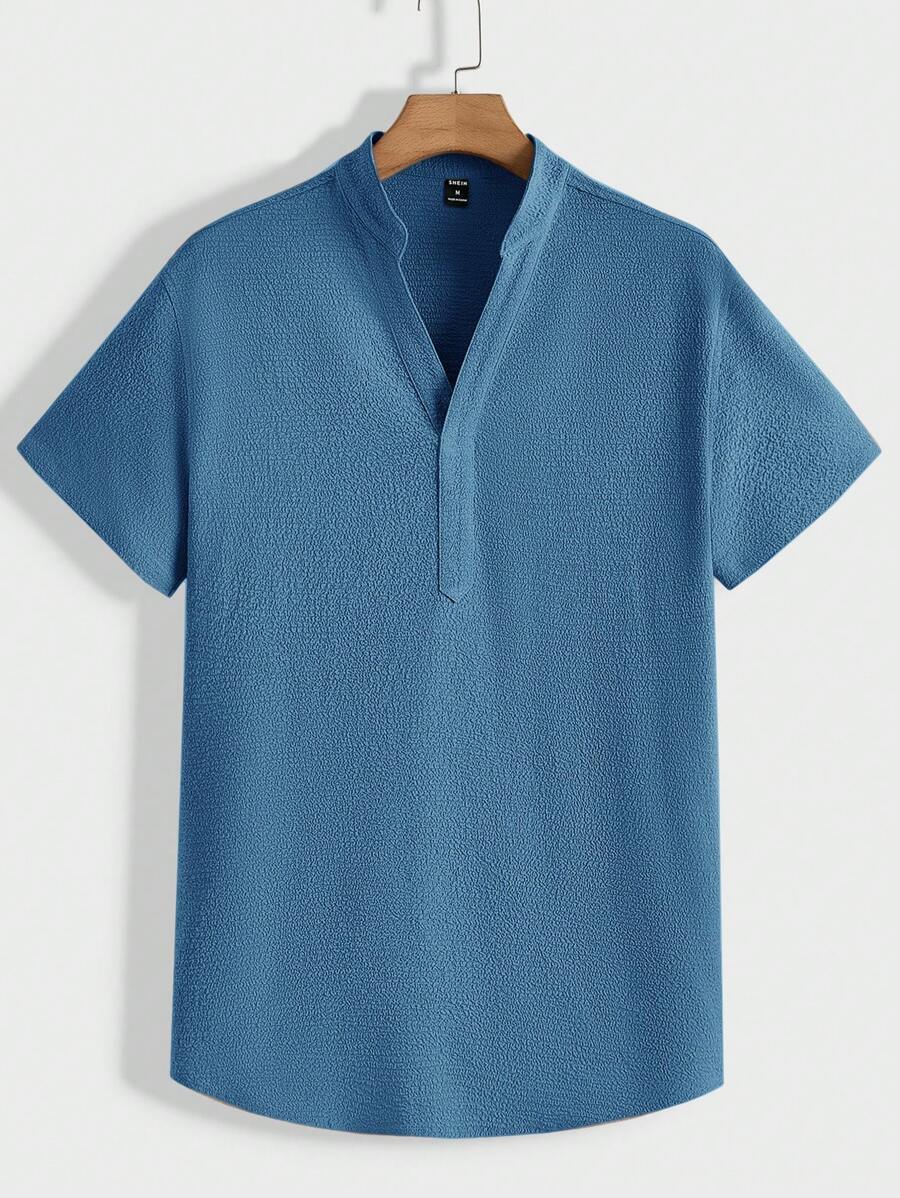 Men's Summer Set – Textured Top & Shorts