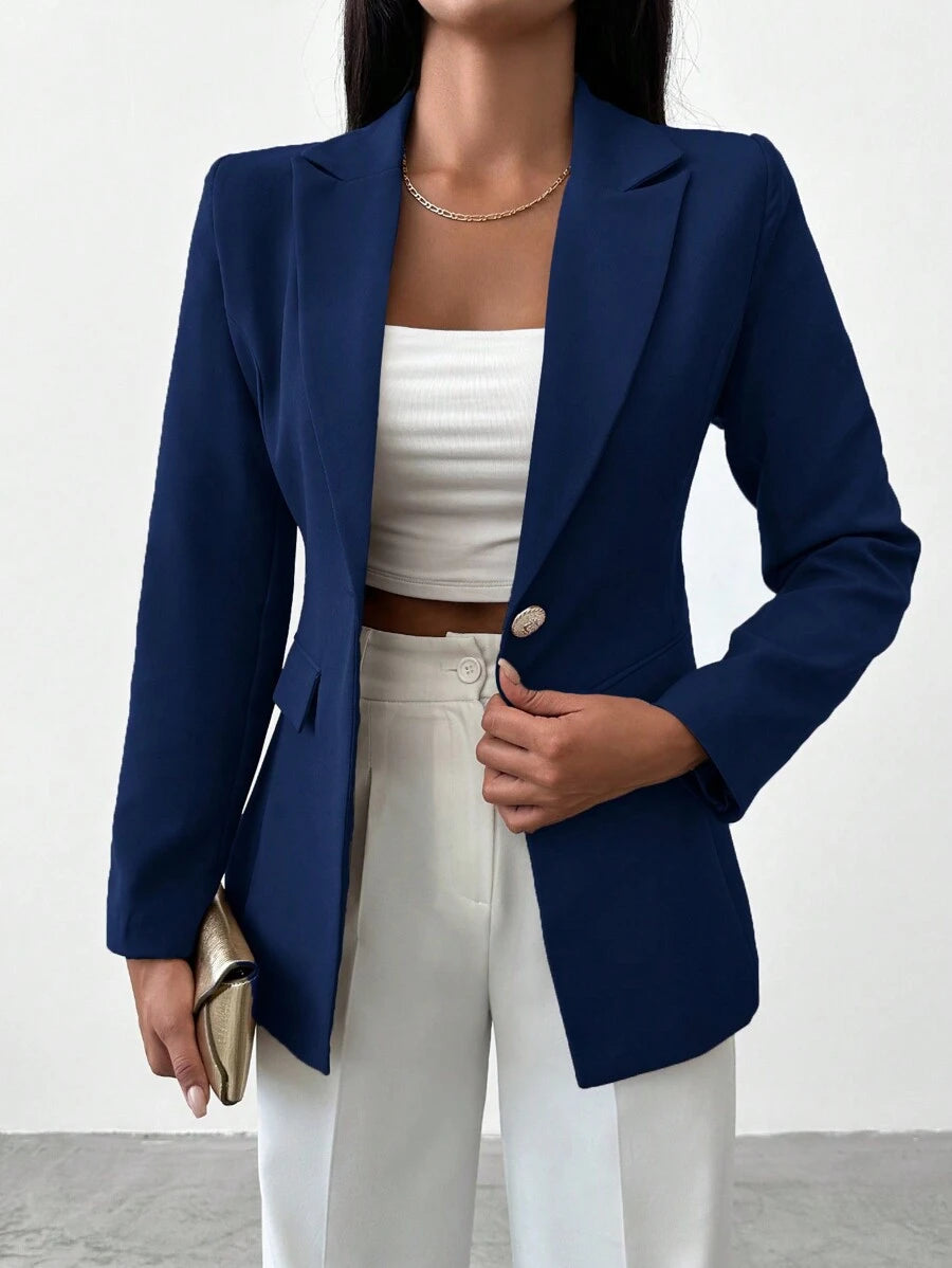 Women's Blazer with Notched Collar and Single Button - Limited Edition Autumn 2025