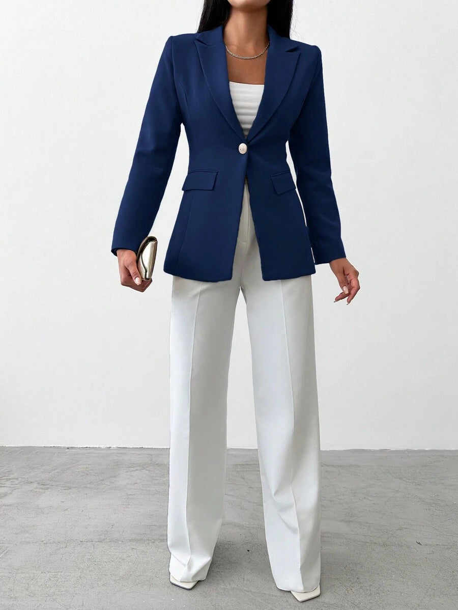 Women's Blazer with Notched Collar and Single Button - Limited Edition Autumn 2025