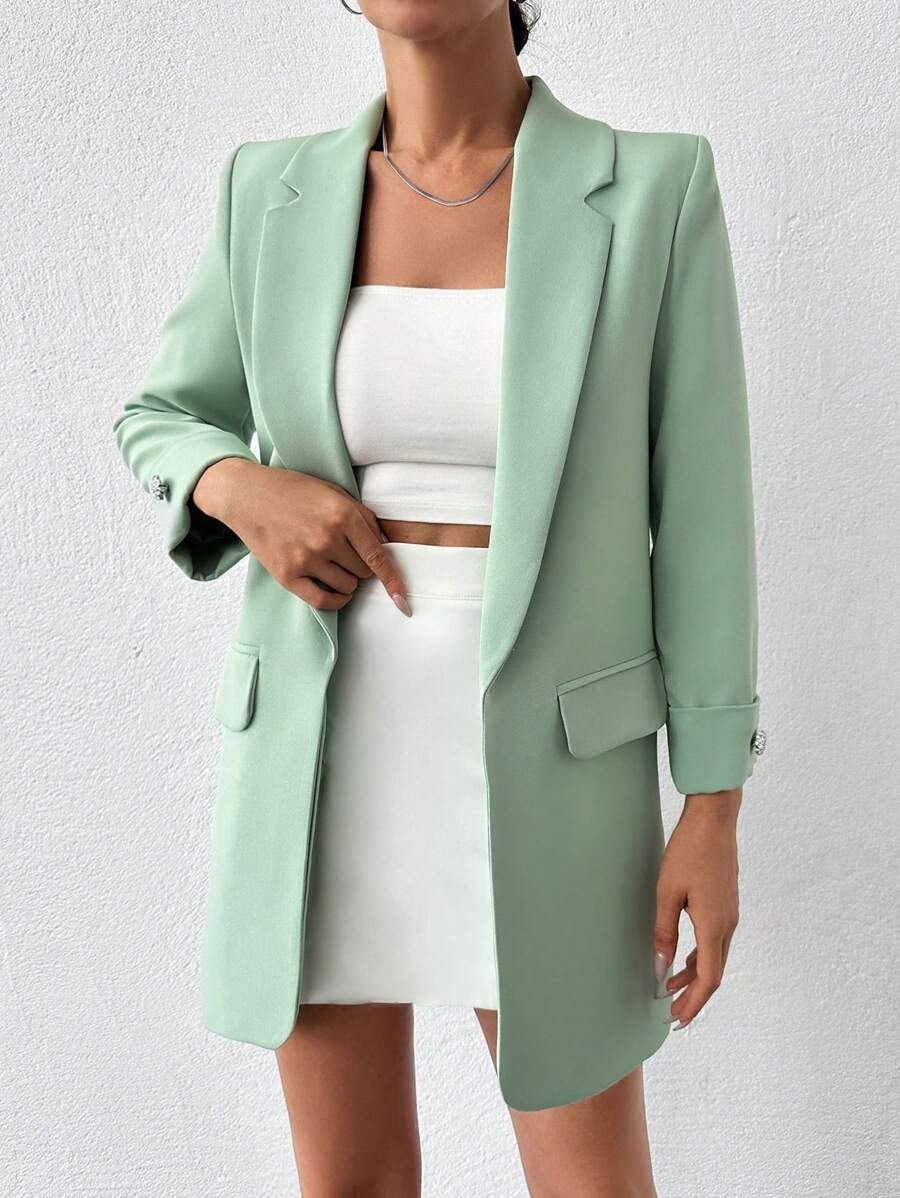 Elegant Women's Jacket with Slim Lapels