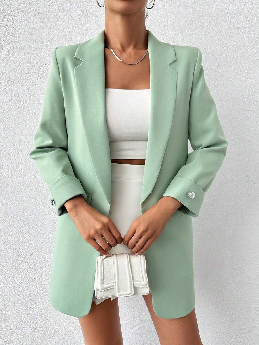 Elegant Women's Jacket with Slim Lapels