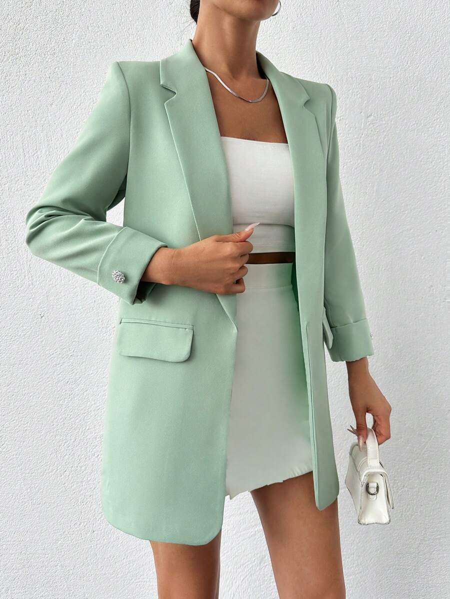 Elegant Women's Jacket with Slim Lapels