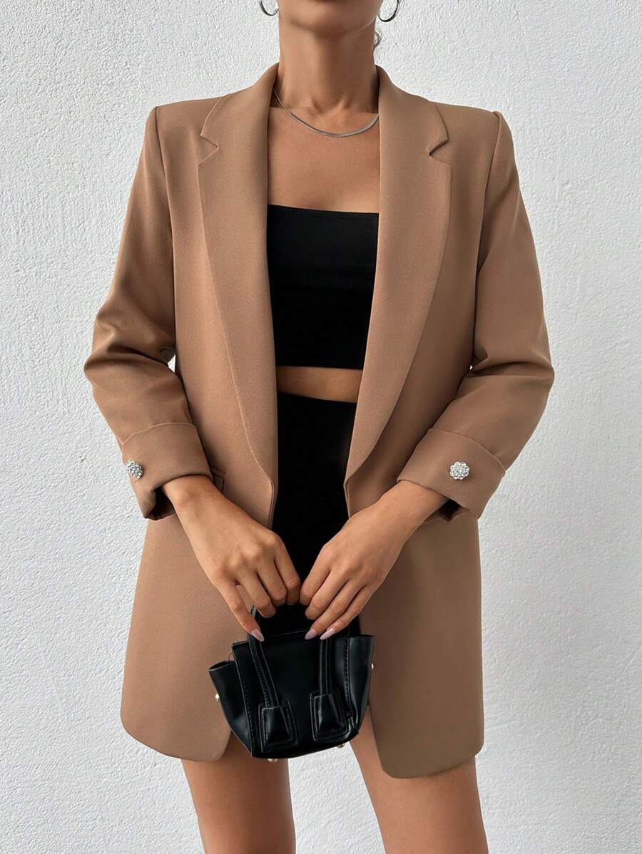 Elegant Women's Jacket with Slim Lapels